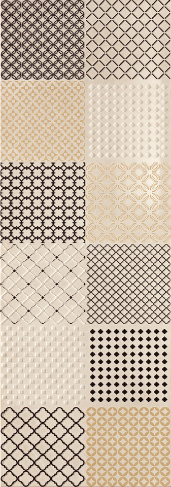 Фото №1  Плитка PANARIA GLAMOUR MIX MOON BEIGE 35x100