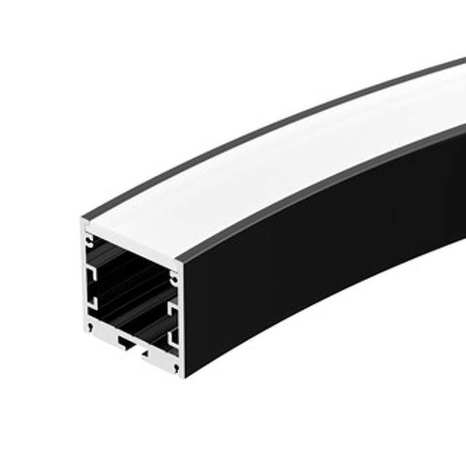 Фото №1  Arlight Профиль SL-ARC-3535-D800-A90 BLACK (630мм, дуга 1 из 4) ( Алюминий)