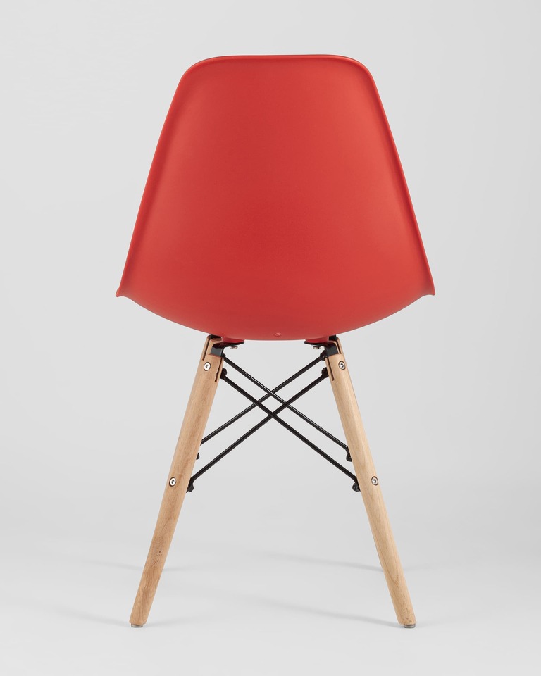 Фото №10  Стул Eames Style DSW красный x4 (разборный каркас)