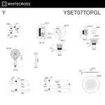Превью фото №3  Система для ванны скрытого монтажа WHITECROSS Y YSET07TOPGL (золото)
