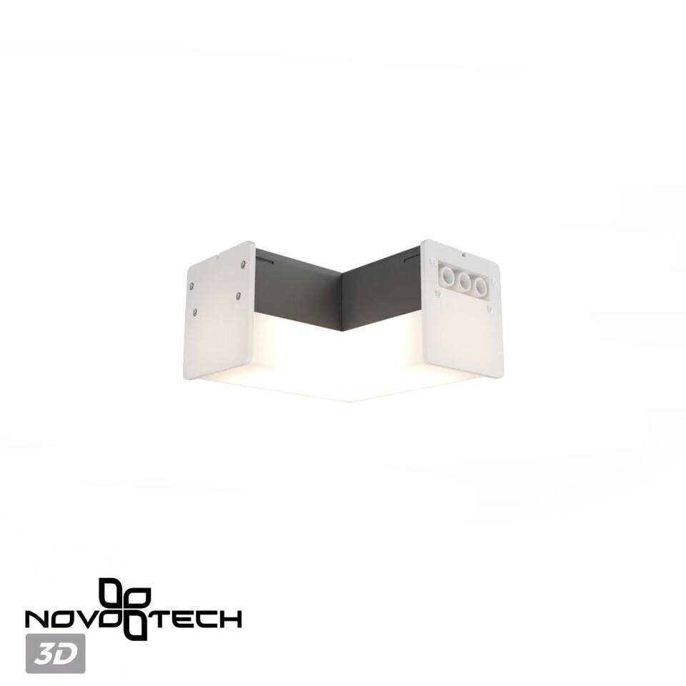 Фото №7  NOVOTECH 359117 OVER NT23 060 черный Светильник-соединитель "L"- образный с одним сетевым входом IP20 LED 8W 4000K 100-265V 720Лм BITS