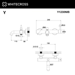 Превью фото №3  Смеситель для ванны WHITECROSS Y Y1230NIB (брашированный никель)