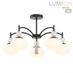 Превью фото №1  Люстра LUMION 8273/5C NEOCLASSI LN26 041 черный, серый/белый металл, керамика/стекло Люстра потолочная Е14 5*40W 220V GLORIYA