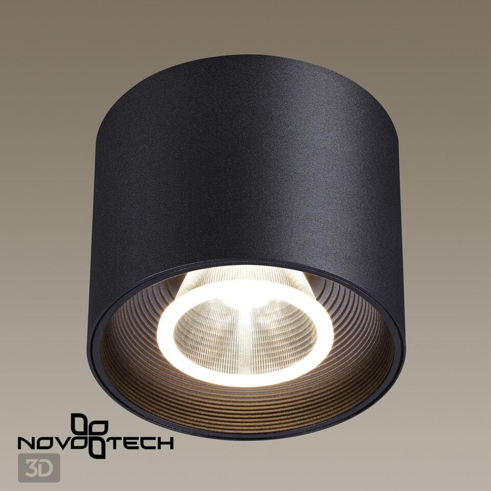 Фото №6  NOVOTECH 358792 OVER NT21 356 черный Светильник накладной светодиодный IP20 LED 15W 4000K 1600Лм 110-265V BIND