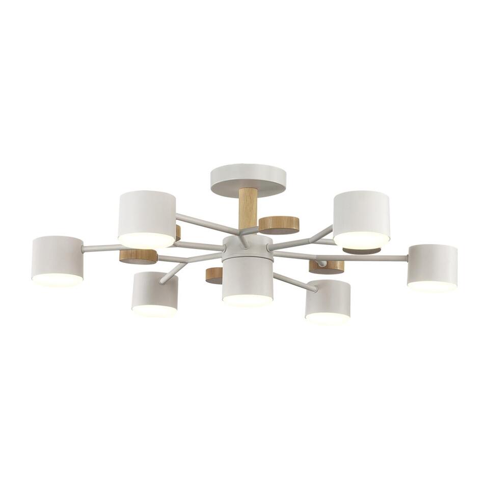 Фото №10  LUMION 8195/7C COMFI LN26 336 белый, металл/дерево/пластик Потолочный светильник LED GX53 7*9W 220V RONDO