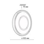 Превью фото №2  SONEX 3046/CL TAN SN 000 Светильник пластик/белый/черный LED 30Вт 4000К D355 IP43  STOKI