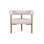 Превью фото №2  Кресло Top concept Кресло Бигги, букле Turin ivory / опоры золото