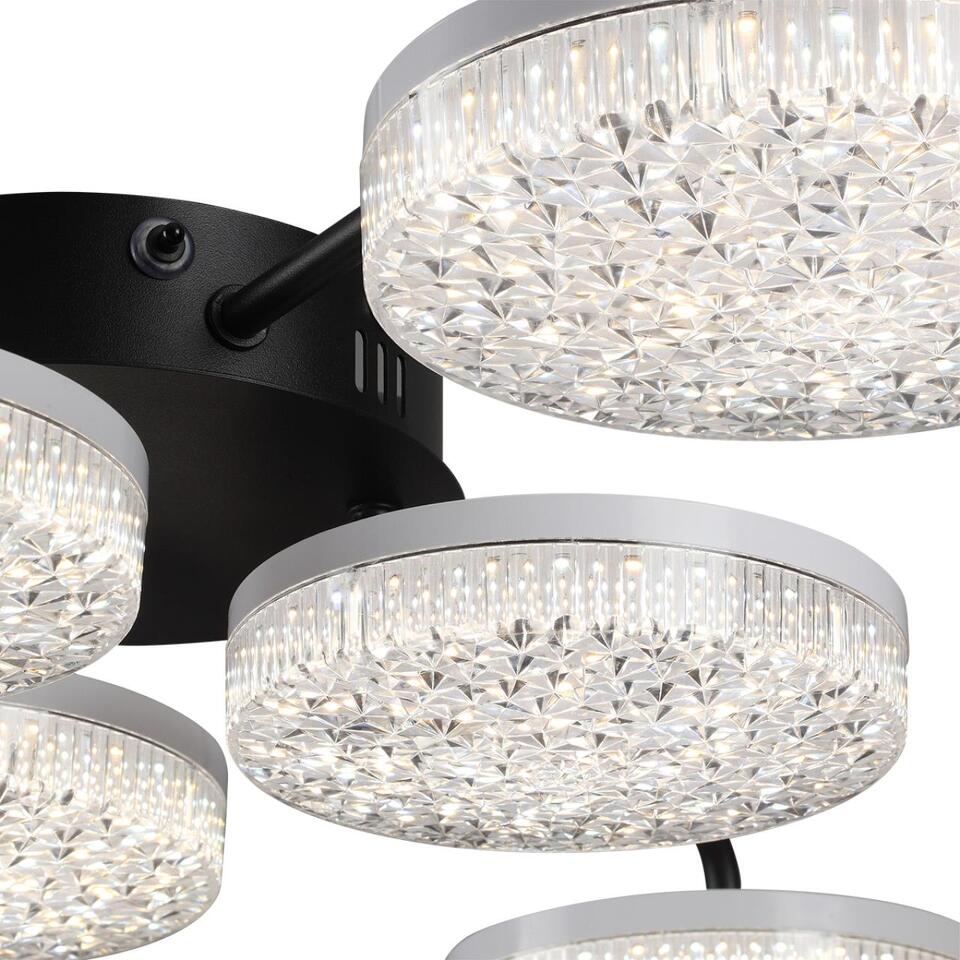 Фото №12  Люстра LUMION 8236/6CL LEDIO LN25 000 черный, металл/акрил Люстра потолочная с ПДУ LED 85W 3000-6000К 220V DIDANA