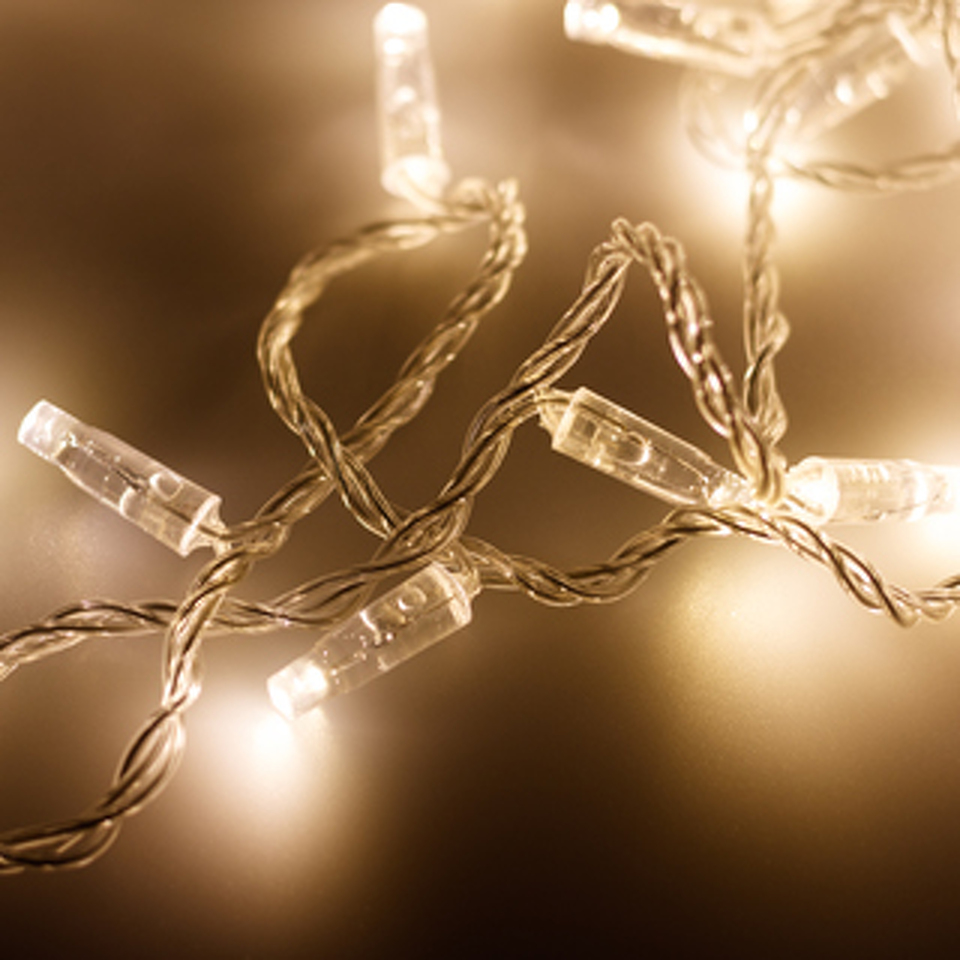 Фото №1  Ardecoled Светодиодная гирлянда ARD-STRING-CLASSIC-10000-CLEAR-100LED-FLASH WARM (230V, 7W) ( IP65)