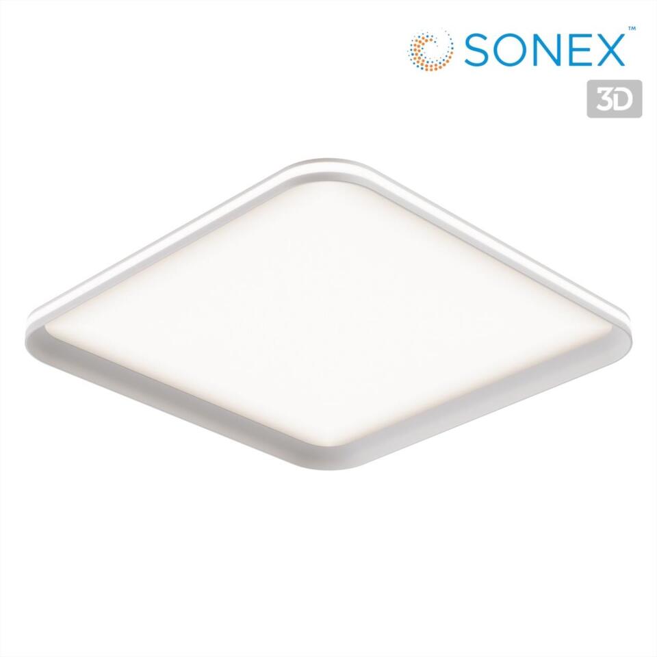Фото №11  SONEX 7750/95L MITRA LED SN 544 Светильник металл/PMMA/белый LED 95Вт 3000-6000К 495х495 IP20 пульт ДУ BETA