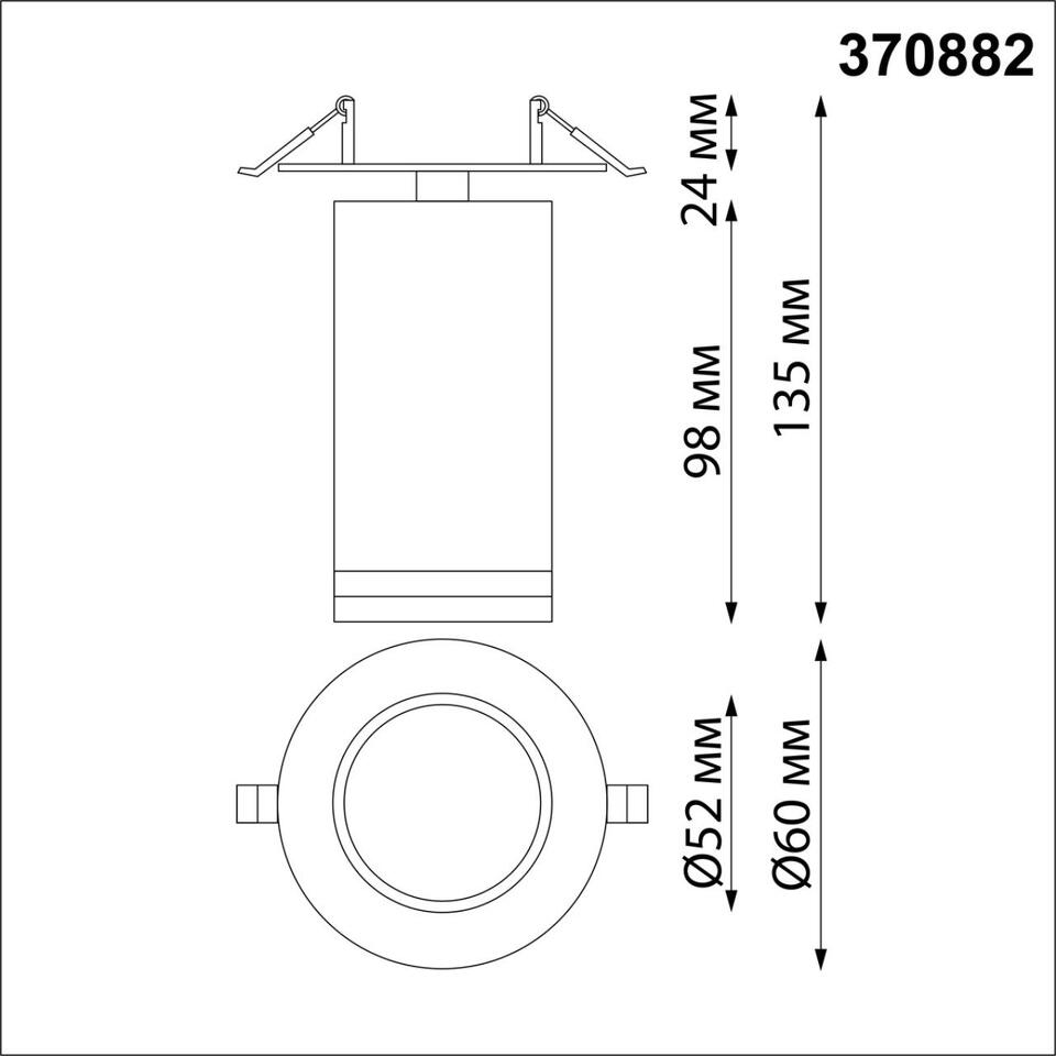 Фото №3  NOVOTECH 370882 SPOT NT22 507 матовое золото Cветильник встраиваемый IP20 GU10 9W 220V ULAR