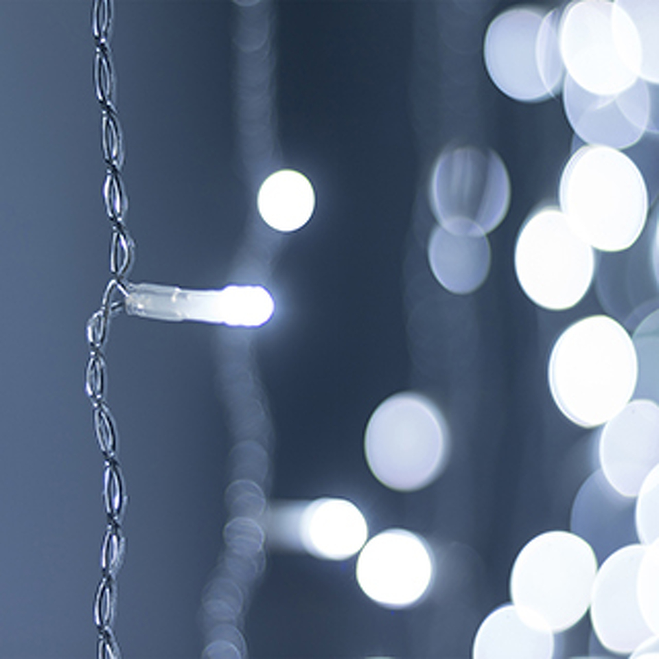 Фото №1  Ardecoled Светодиодная гирлянда ARD-CURTAIN-HOME-2000x2500-CLEAR-300LED White (230V, 12W) ( IP20)