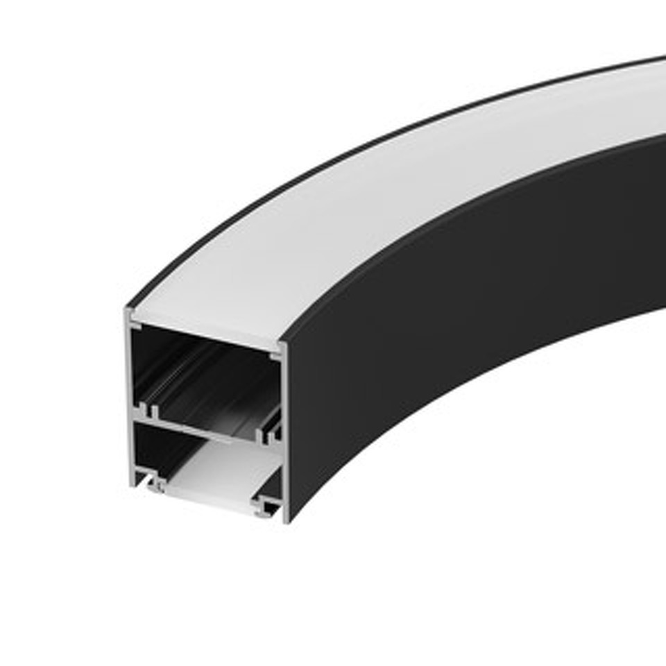 Фото №1  Arlight Профиль SL-ARC-5060-D1500-A90 BLACK (дуга 1 из 4) ( Алюминий)