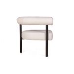 Превью фото №3  Кресло Top concept Кресло Бигги, букле Turin ivory / опоры черные