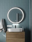 Превью фото №19  Watersense Зеркало Lina Supernova Black D80, LED подсветка, сенсор, антипар T20124