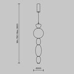 Превью фото №7  Подвесной светильник Подвесной светильник Maytoni MOD297PL-L17BS3K