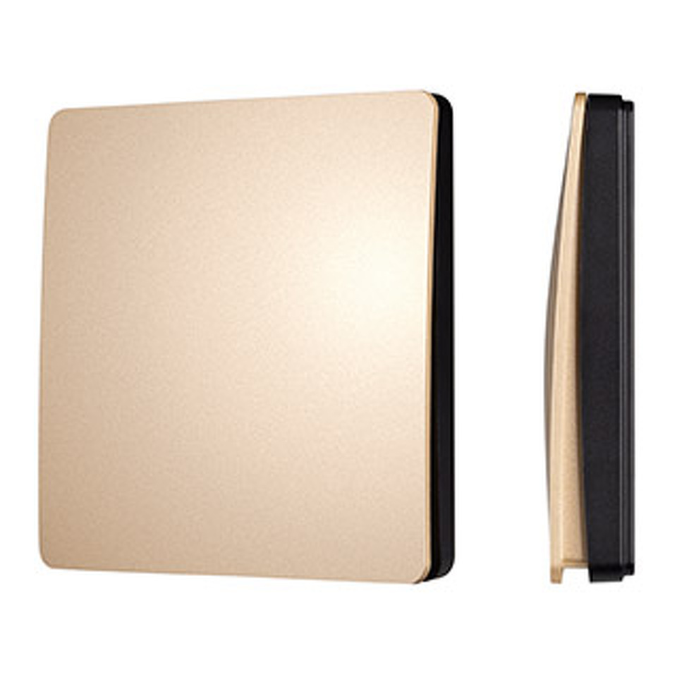 Фото №1  IARL INTELLIGENT ARLIGHT Кнопочная панель KINETIC-801-22-1G-WP-SUF Gold (No battery, IP67, 433Mhz) ( IP67 Пластик, 3 года)
