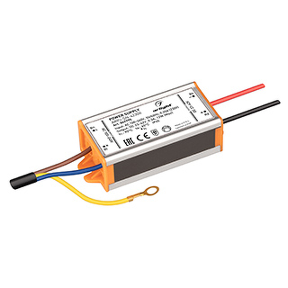 Фото №1  Arlight Блок питания ARPJ-SN-42300 (12W, 23-42V, 300mA) ( IP65 Металл, 3 года)