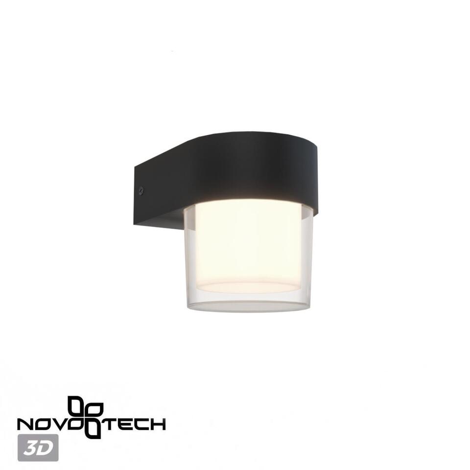 Фото №6  NOVOTECH 359297 STREET NT24 774 черный Светильник ландшафтный настенный IP65 LED 5W 4000K 175-265V OPAL
