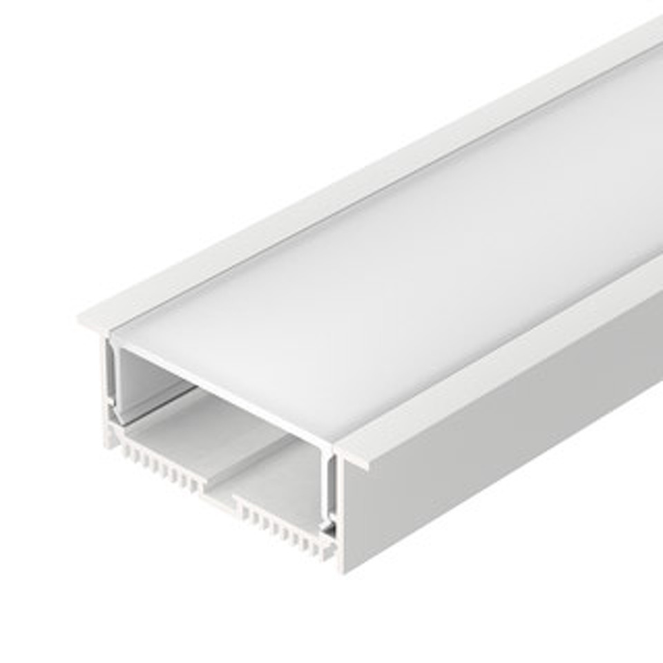 Фото №1  Arlight Профиль с экраном SL-LINIA88-F-2500 WHITE+OPAL ( Алюминий)