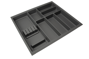 Фото Dirks Лоток BASIC SOFT-TOUCH для столовых приборов, ширина фасада 600 мм, 519х473х58 мм, антрацит