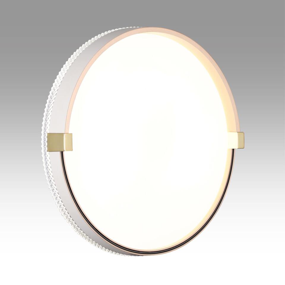Фото №6  SONEX 7646/CL PALE SN 189 Светильник пластик/белый/золотой LED 30Вт 4000К D340 IP43 OLIDI WHITE