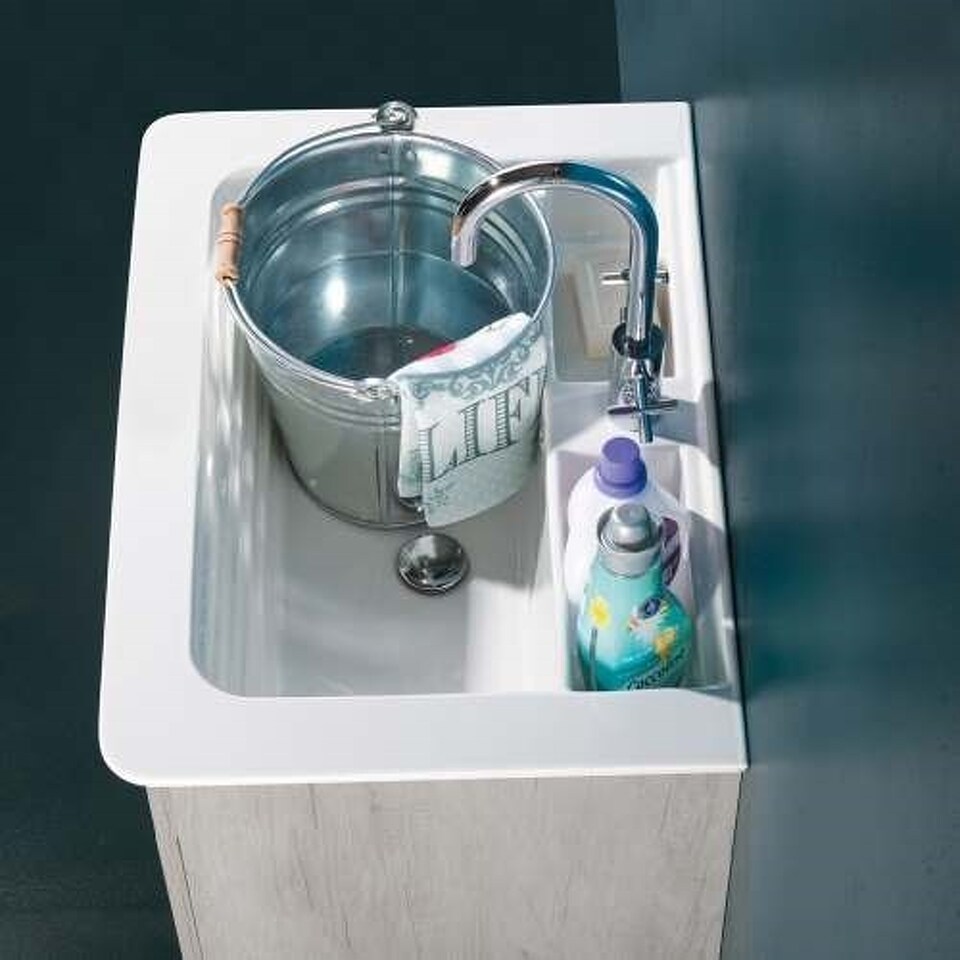 Фото №3  Раковина 41995 Althea Deep System хозяйственная раковина 61x51 см.  Матовый белый Plus-Ton®