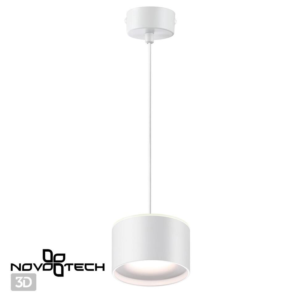 Фото №5  Подвесной светильник NOVOTECH 358967 OVER NT22 352 белый Светильник накладной с переключ. цв. температуры, провод 2м IP20 LED 3000К\4000К\6000К 12W вниз + 3ВW вверх 110-265V GIRO