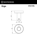 Превью фото №2  Крючок WHITECROSS Ergo ER2210BL (черный мат)