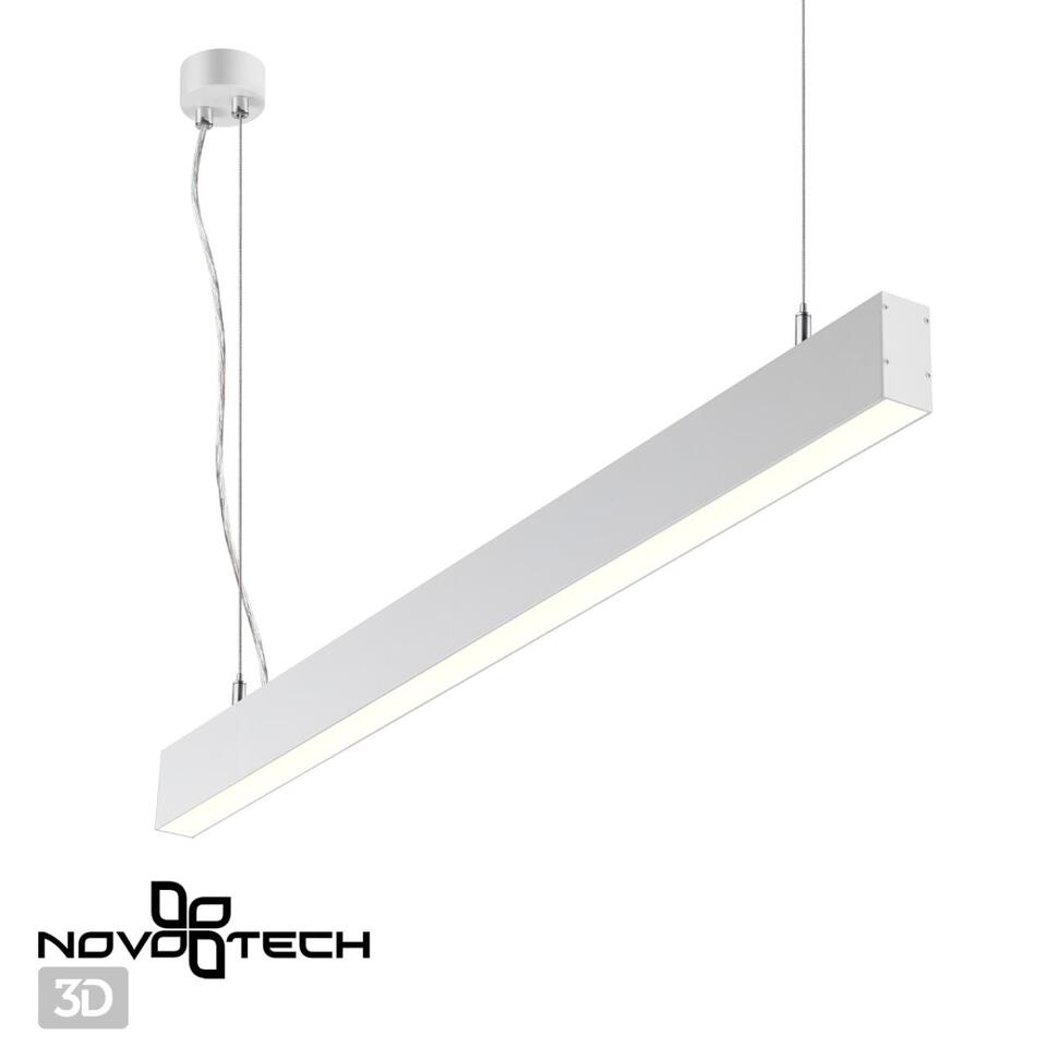 Фото №6  Подвесной светильник NOVOTECH 358879 OVER NT22 342 белый Светильник подвесной светодиодный (длина подвесов 1,2м) IP20 LED 4000K 30W вниз + 12W вверх 220V ITER