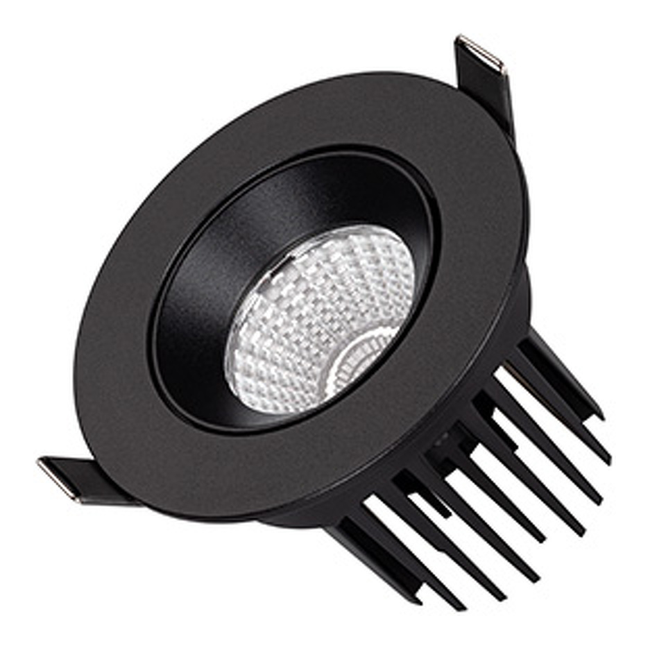 Фото №1  Arlight Светильник MS-ATOLL-BUILT-TURN-R94-10W Warm3000 (BK, 60 deg, 230V) ( IP54 Металл, 5 лет)