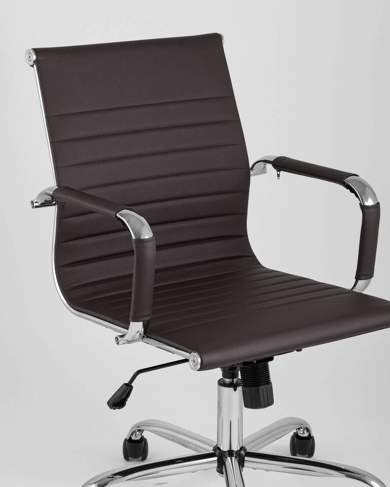 Фото №10  Кресло Кресло офисное TopChairs City S коричневое