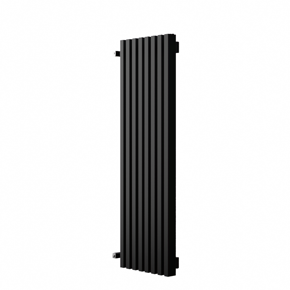 Фото №3  Радиатор Asthetik  Alpha V 30x60 1250 -6, Низ лево, 9005 RAL черный мат