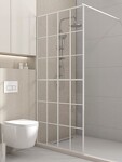 Превью фото №4  Teymi Душевая перегородка Helmi 90x200, прозрачное закаленное стекло, профиль белый матовый T00302