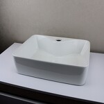 Превью фото №12  Раковина Teymi Раковина Helmi Mini 41, накладная с полочкой под смеситель, белая T51104