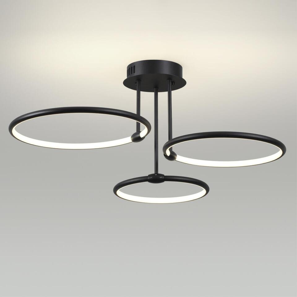 Фото №4  Люстра LUMION 6506/66CL LEDIO LN26 271 чёрный Люстра потолочная с ПДУ LED 66W 3000-6000K 220V URSULA
