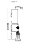 Превью фото №7  Подвесной светильник Светильник подвесной Moderli V10908-P Glassy