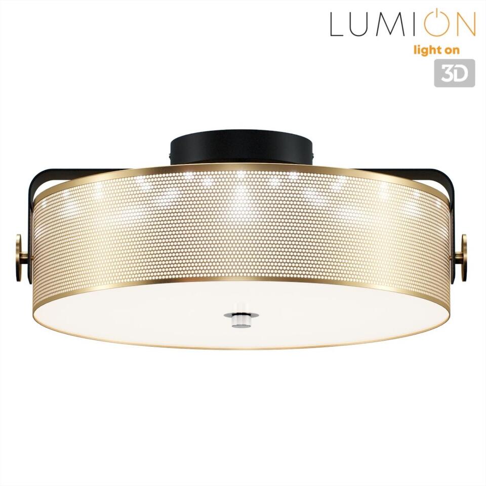 Фото №10  LUMION 6597/40L LEDIO LN25 000 черный, античная латунь, металл/стекло Потолочный светильник LED 40W 4000К 220V DRUMY