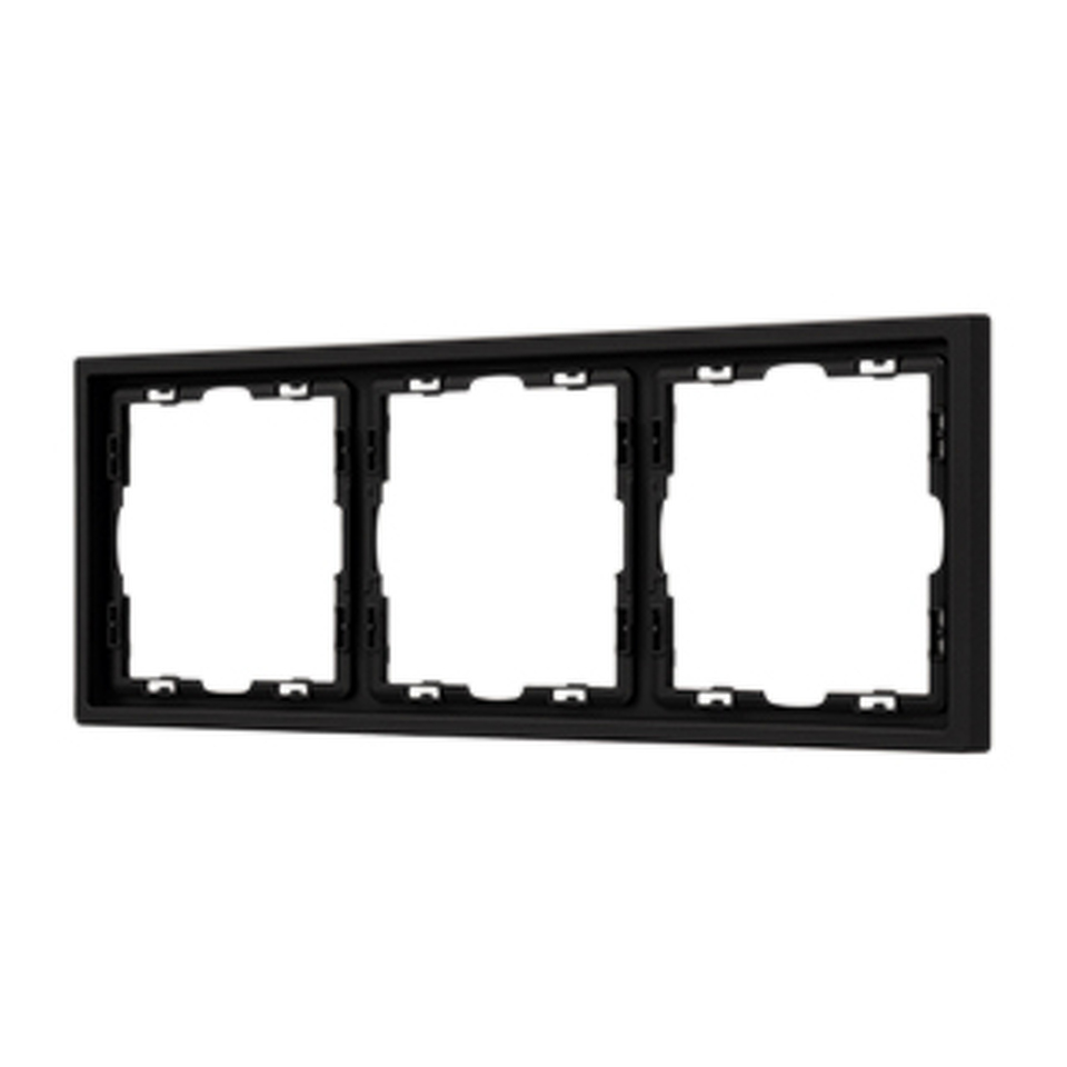 Фото №1  Рамка Arlight Рамка пластиковая FRM-NOBE-SFPL-3-BK ( Черный оникс)