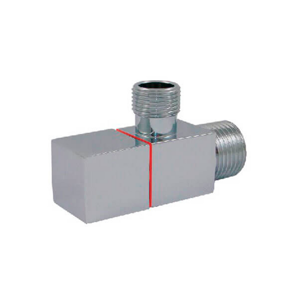 Фото №1  Кран Schlosser Square DN15 1/2 GZ x 1/2 GZ, Хромированный