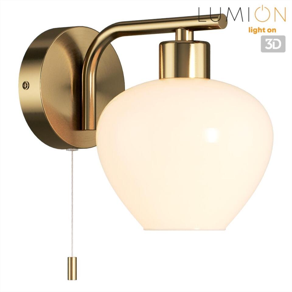 Фото №7  LUMION 8278/1W MODERNI LN26 167 латунь/белый, металл/стекло Бра Е14 1*40W 220V CARMELA