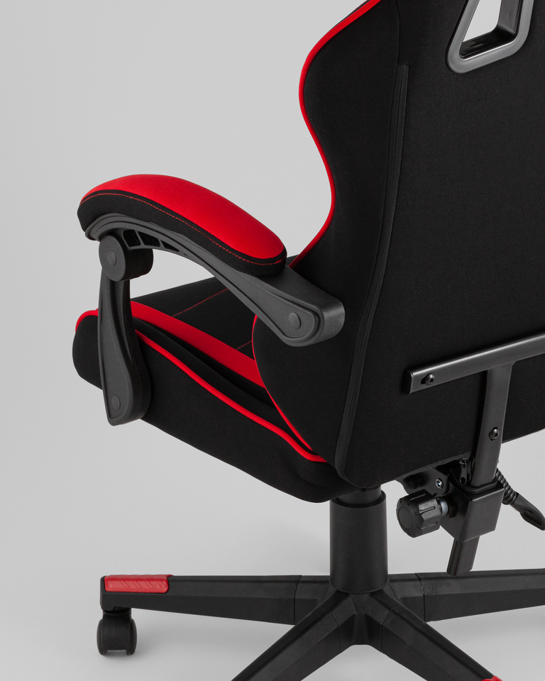 Фото №10  Кресло Кресло спортивное TopChairs Shadow ткань черно-красный