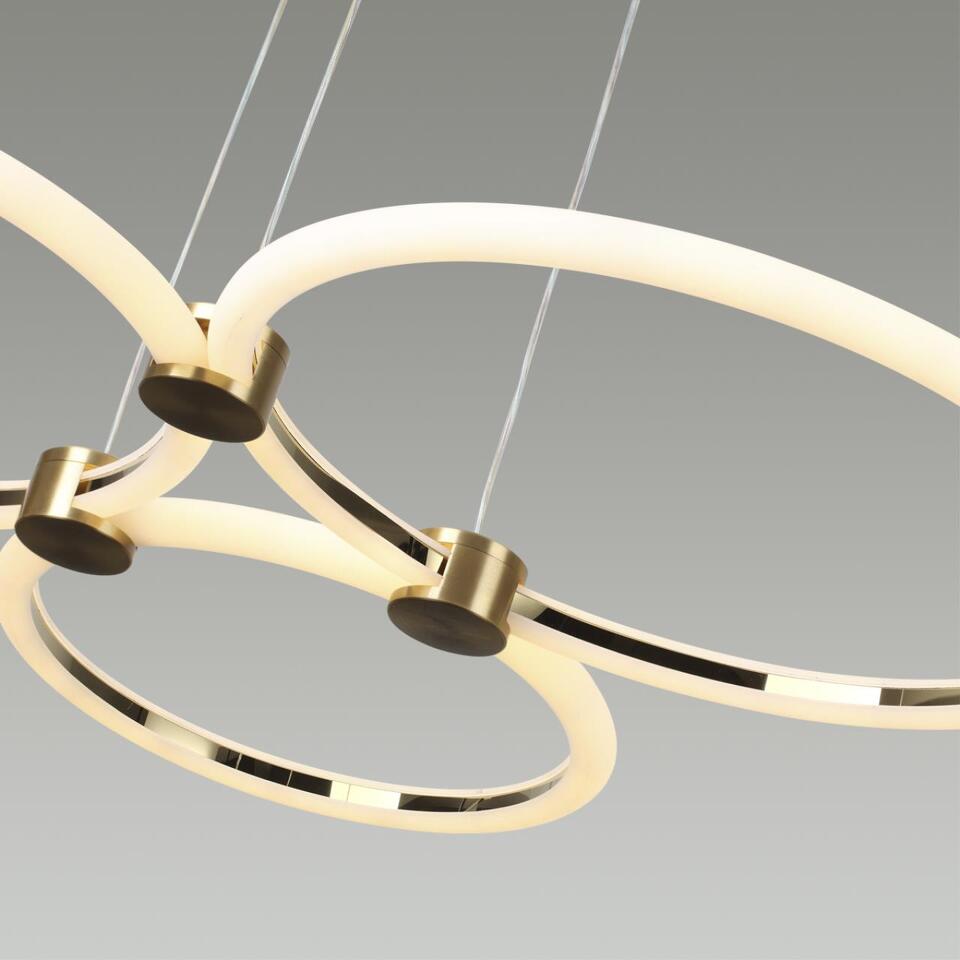 Фото №5  Подвесной светильник LUMION 5297/80L LEDIO LN23 000 золотой Светильник подвесной LED диммир. с ДУ 80W 3000-6000К 220V NOVA