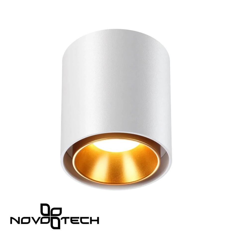 Фото №3  NOVOTECH 358486 OVER NT20 388 белый/золото Светильник накладной IP20 LED 4000K 10W 220V RECTE