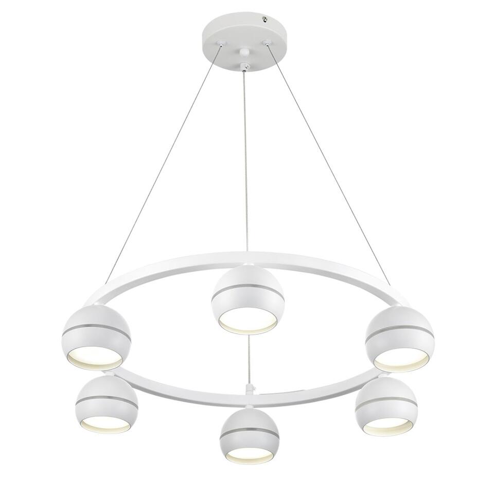 Фото №8  Подвесной светильник LUMION 8254/6 COMFI LN26 246 белый, металл Светильник подвесной LED GX53 6*7W 220V LUAZANA