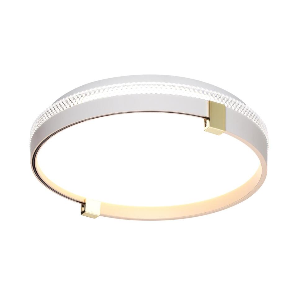 Фото №6  SONEX 7646/CL PALE SN 189 Светильник пластик/белый/золотой LED 30Вт 4000К D340 IP43 OLIDI WHITE