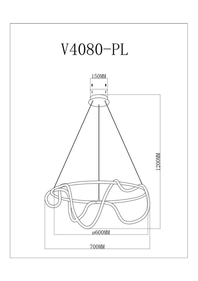 Фото №9  Подвесной светильник Подвесной светодиодный светильник Moderli V4080-PL True