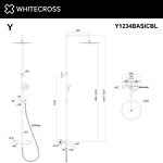 Превью фото №3  Термостатическая система для ванны наружного монтажа WHITECROSS Y Y1234BASICBL (черный мат)