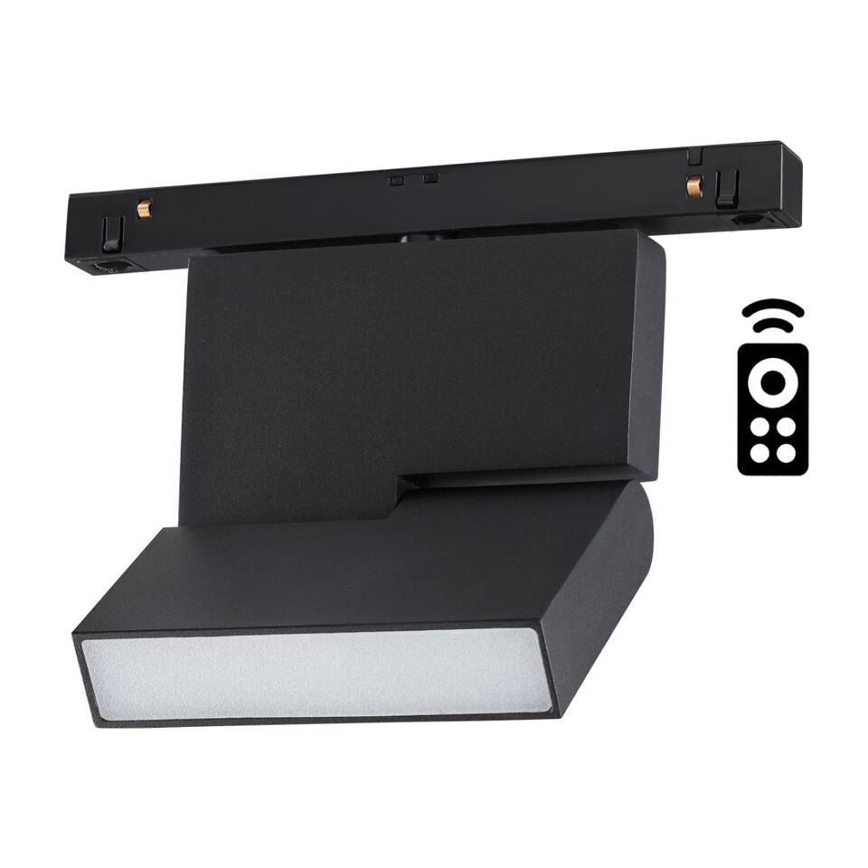 Фото №5  NOVOTECH 358626 SHINO NT21 065 черный Трековый низковольтный св-к диммируемый с ДУ, со сменой цв.температуры IP20 LED 3000~6500К 10W 48V FLUM