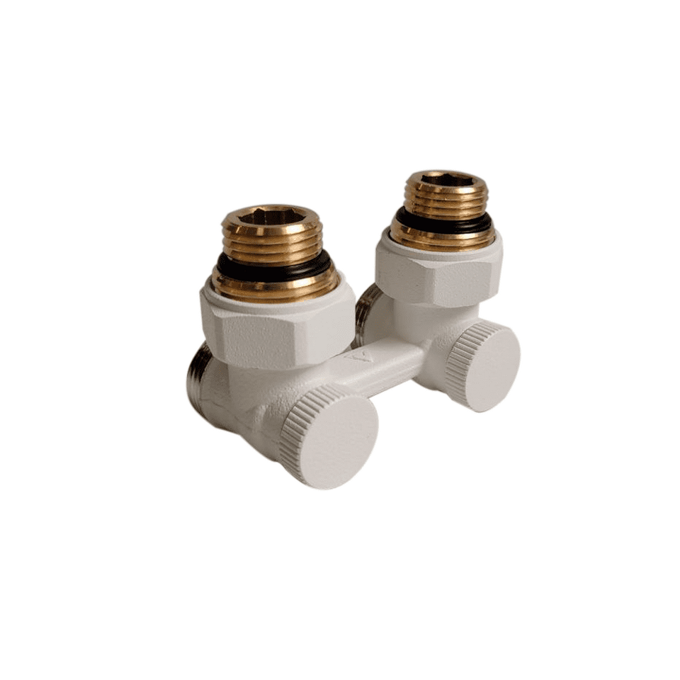 Фото №1  Узел нижнего подключения КЗТО PREMIUM 1/2ʹ х 3/4ʹ Eurokonus, угловой RAL 1T104S9016